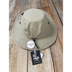 Swiss Tech Boonie Hat Cap Men's Tan Vented Performance Fishing Outdoor Sz S/M